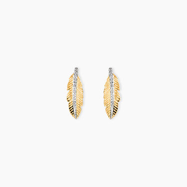 Boucles D'oreilles Puces Paola Or Jaune Diamant - Clous d'oreilles Femme | Histoire d’Or